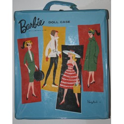 vintage blue barbie case