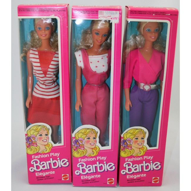 a big barbie set