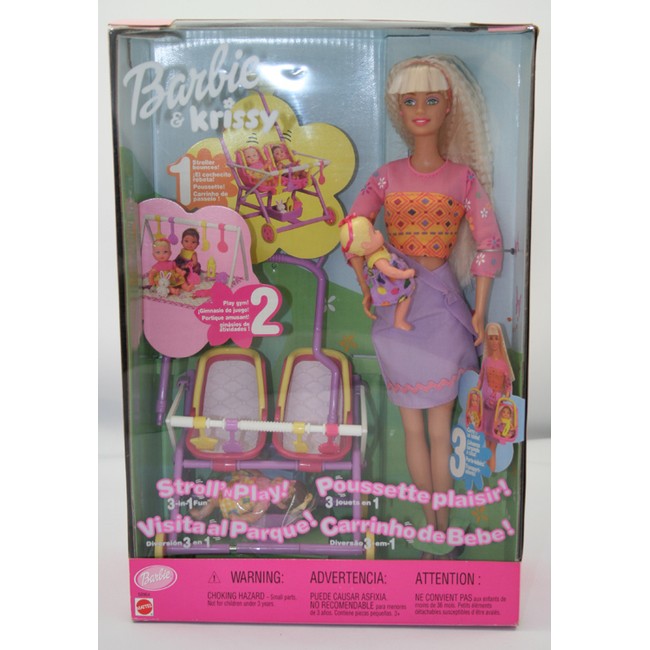 barbie doll double stroller