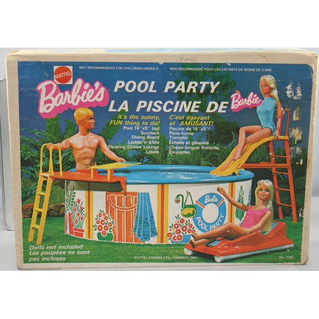 barbie doll pool set